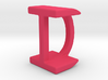 Two way letter pendant - DI ID 3d printed 