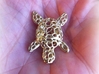 Turtle-Pendant-Shapeways-thickness-test2-0.6mmthic 3d printed 