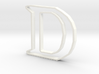 Typography Pendant D 3d printed 