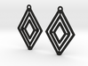 Diamond Gyrocope Earrings 3d printed 