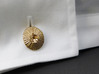 Coccolithus Cufflinks - Science Jewelry 3d printed Coccolithus cufflink in raw bronze
