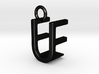 Two way letter pendant - EU UE 3d printed 