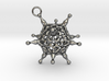 Adenovirus pendant or earring with loop 3d printed 