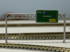 N Scale Highway Sign Gantry 96mm 3d printed Painted 84mm gantry with sign. Thanks for the picture Dave!