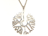 Phylogenetic Tree pendant: science jewelry 3d printed 