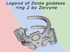 Zelda goddess swirl ring (med/adjustable) 3d printed 