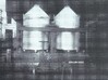HO 1/87 Cylinder Bin 4' x 7' for flatcar loads 3d printed End view of cylindrical bins on flatcar.