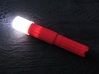 Diffuser for AAA Torch 1 (Flashlight) 3d printed Diffuser mounted on a Red Plastic AAA Torch 1 (not included)