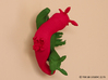Yana the Nudibranch 3d printed Pink and Green Strong & Flexible Polished