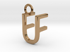 Two way letter pendant - FU UF 3d printed 