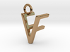 Two way letter pendant - FV VF 3d printed 