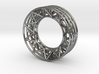 Silver Spoke Framework Ring 3d printed 