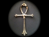 Ankh Nouveau 3d printed Here's the Nouveau Ankh in solid 18k Gold! Photo by Frank Baxley.