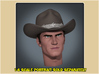 1:6 Scale Cheyenne Cowboy Hat 3d printed 
