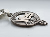 Clan Yes key fob 3d printed Lightly polished with metal polish to enhance contrast between raised and recessed areas