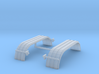 1/87th HO Truck Tandem Fenders ribbed curved 3d printed 