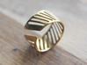 Shutter Ring - Size 8 3d printed Polished Brass