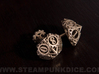 Steampunk Gear Cufflinks 3d printed Stainless Steel