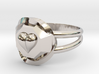 Size 6 Diamond Heart Ring F 3d printed 