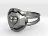 Size 7 Diamond Heart Ring F 3d printed 
