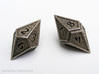 Hedron D10 (v2 closed) Spindown - Hollow 3d printed Comparison between the open and closed model.