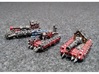 6mm Super-kannon Wagons (x3) 3d printed 