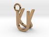 Two way letter pendant - KU UK 3d printed 