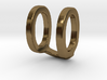 Two way letter pendant - QU UQ 3d printed 