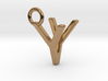 Two way letter pendant - VY YV 3d printed 