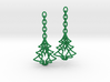 Christmas Tree Star Earrings 3d printed 