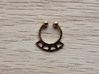 Septum Ring Test 3d printed Septum ring in Polished Brass