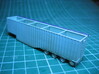 N scale 1/160 Woodchip trailer 53ft possum-belly 3d printed All the wheels rotate, making them easier to paint in this scale.