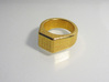 gent's ring 3d printed Printed in Gold Plated gGloss