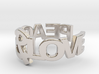 Peace&Love ring Size7 3d printed 