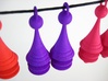 Colorful Orbit City Earrings 3d printed Orbit City Earrings in Violet