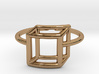 Adjustable 3D Flat Square Ring Size 6 3d printed 