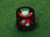 Dice No.1-c Red S (balanced) (2.4cm/0.94in) 3d printed 