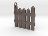 White Picket Fence Keychain 3d printed Stainless Steel version of the Fence