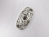 Koi-fish restrains Rose - US 7 - Ø17.3 - C54.3 3d printed Photo, Top view, Polished Silver