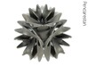 Trochobell (2 in) 3d printed Organic minimal surface sculpture in polished grey steel
