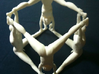 The Human Cube - Male element - Naked Geometry 3d printed 2 male and 2 female figures