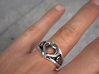 Heart Ring(Inner diameter of ring 16mm) 3d printed 