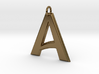 "A" Letter Initial Pendant 3d printed 