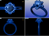 CC162 - Engagement Ring Design 3D Printed Wax . 3d printed 