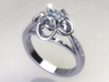 CC11 -Engagement Ring Printed Wax. 3d printed 