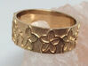 Plumeria Flower Ring Size 8 3d printed Shown in 14k Gold Plated