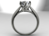 CA6 - Engagement Ring Twisted Style 3D Printed Wax 3d printed 