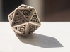 Icosahedron D20 3d printed Printed in stainless steel.