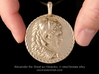 Steel Alexander the Great coin pendant 3d printed 