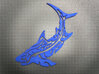 Tribal Shark 3d printed Royal Blue Strong & Flexible